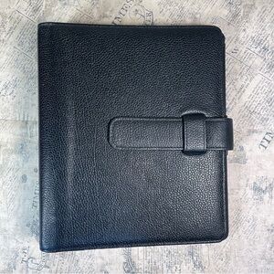 Vintage Day-Timer Genuine Leather Binder Made in USA Planner Organizer